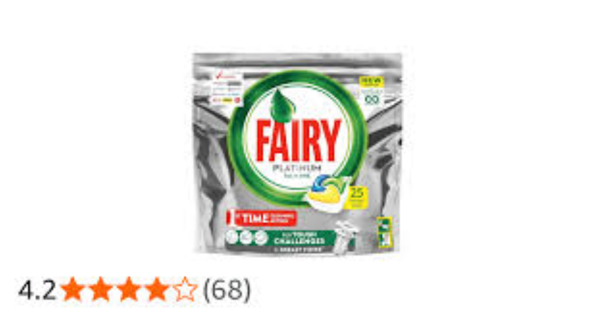 FAIRY PLAT DISHWASHER LEMON SCENTS 25CAPS